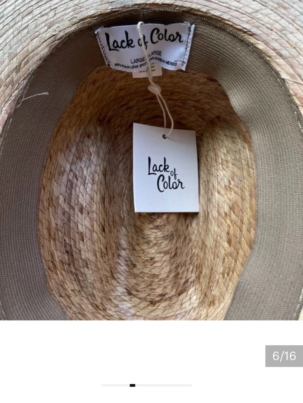 ❤️… LACK OF COLOR WESTERN WIDE PALMA SUMMER HAT LARGE